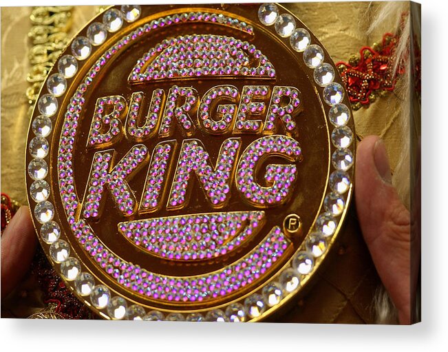Artificial Acrylic Print featuring the photograph Burger King Opens First European WHOPPER Bar by Miguel Villagran