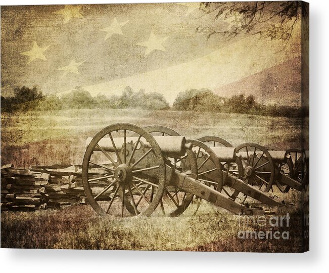 Battle Acrylic Print featuring the photograph Cannons at Pea Ridge by Pam Holdsworth