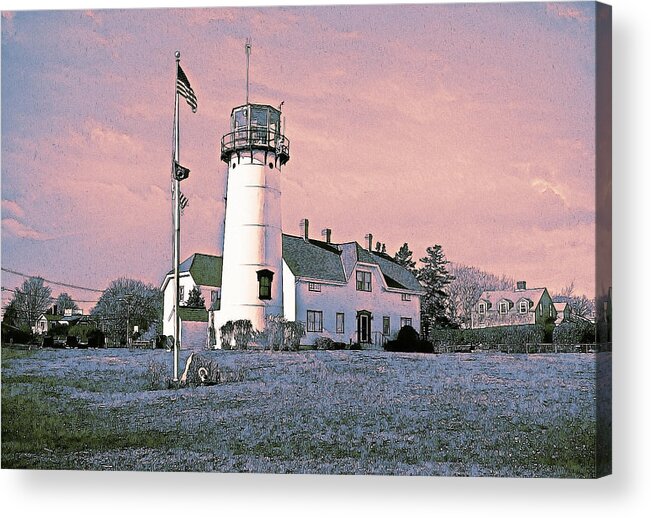 Chatham Lighthouse Acrylic Print featuring the photograph Cape Cod Americana Chatham Light by Constantine Gregory