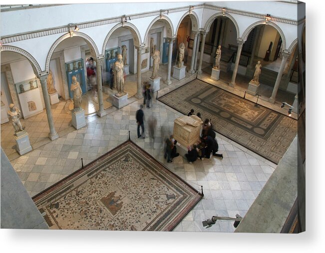 Mosaic Acrylic Print featuring the photograph Carthage Room In The Bardo Museum by Marco Ansaloni / Science Photo Library
