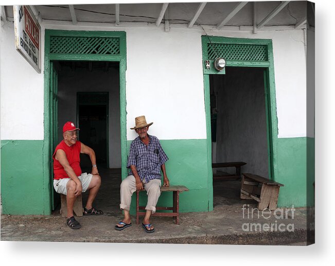 Friends Acrylic Print featuring the photograph Catching up in Panama by James Brunker