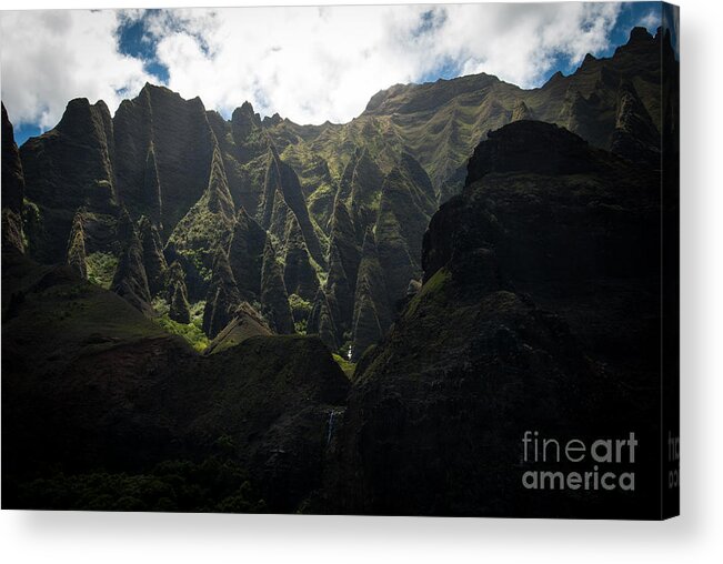 Cathedrals Acrylic Print featuring the photograph Cathedrals Na Pali Coast by Blake Webster