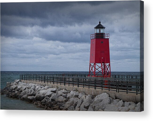 Art Acrylic Print featuring the photograph Charlevoix Michigan Lighthouse by Randall Nyhof