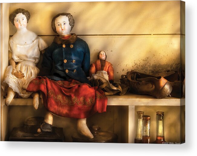 Haunted Dolls Acrylic Print featuring the photograph Children - Toys - Assorted Dolls by Mike Savad