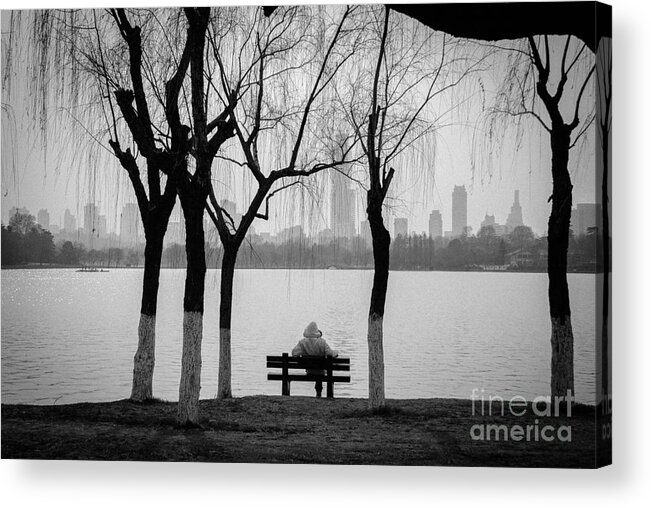 Landscape Acrylic Print featuring the photograph Cityscape 1 - Breathe by Dean Harte