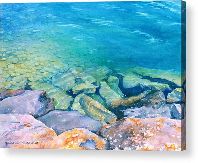 Water Acrylic Print featuring the painting Clear Water by Brenda Beck Fisher