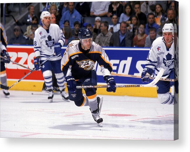 National Hockey League Acrylic Print featuring the photograph Cliff Ronning #7... by Harry How