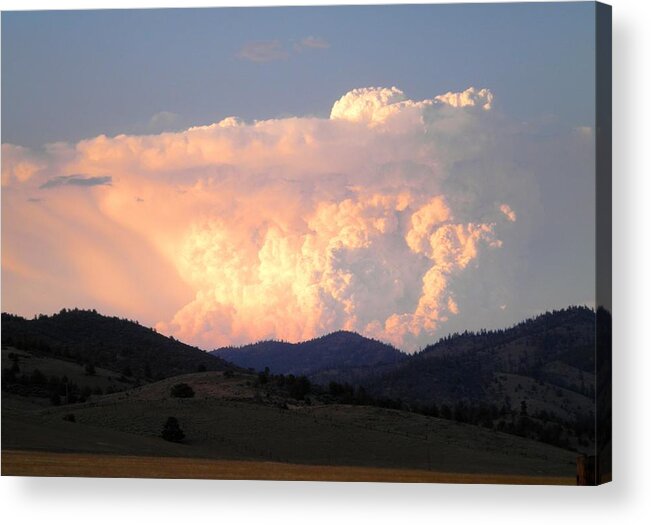 Clouds Acrylic Print featuring the photograph Clouds Bursting with Color by William McCoy