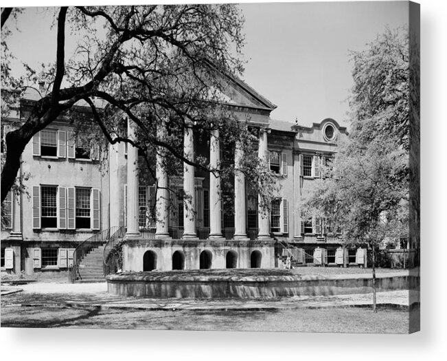 1940 Acrylic Print featuring the photograph College of Charleston Main Building 1940 by Mountain Dreams