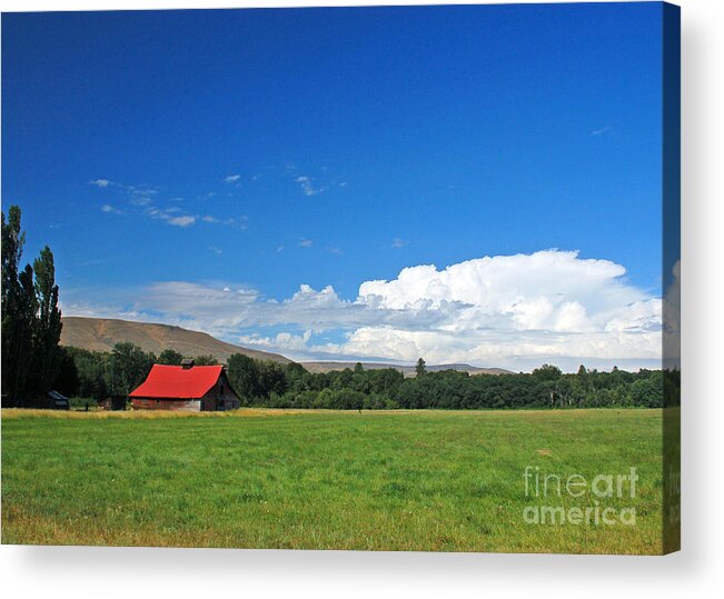 Barn Acrylic Print featuring the photograph Country Barn by Chuck Flewelling