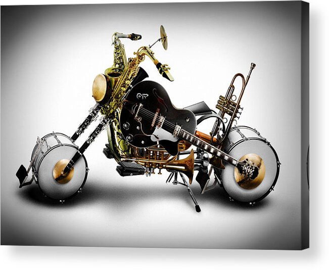 Bike Acrylic Print featuring the digital art Custom Band by Alessandro Della Pietra