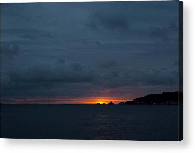 Sunrise Acrylic Print featuring the photograph Dawn over Swansea Bay by Paul Cowan