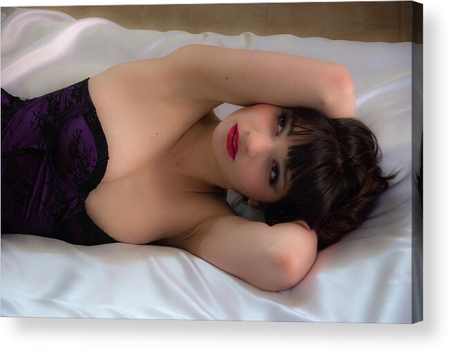 Boudoir Acrylic Print featuring the photograph Day dreaming by Carolyn D'Alessandro