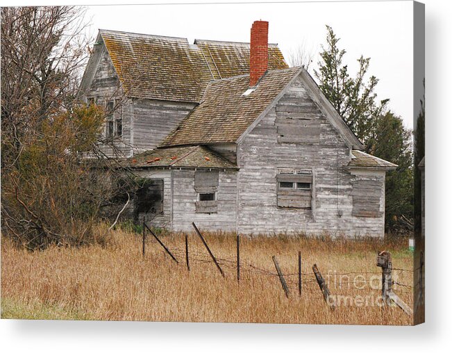 Mary Carol Story Acrylic Print featuring the photograph Deserted House by Mary Carol Story