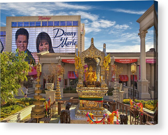 Las Vegas Casino Acrylic Print featuring the photograph Donny Marie Buddha by Gary Warnimont