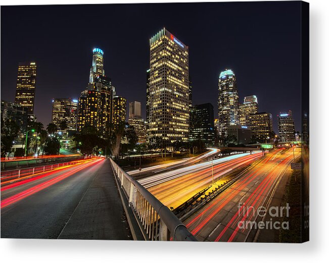 I Acrylic Print featuring the photograph Downtown L. A. by Eddie Yerkish