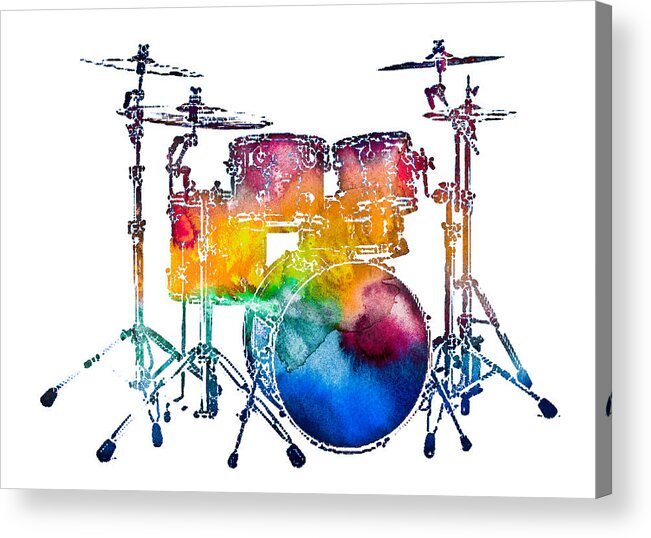Drums Acrylic Print featuring the photograph Drum Set by Athena Mckinzie