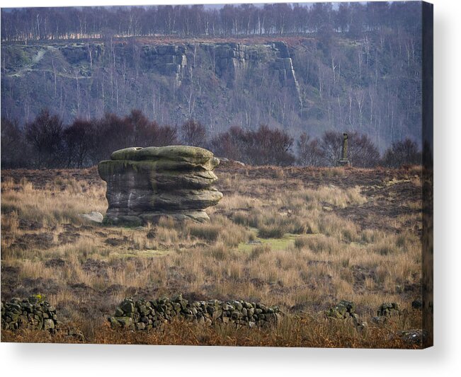 Peak District Acrylic Print featuring the photograph Eagle Stone Baslow Moor by Jerry Daniel