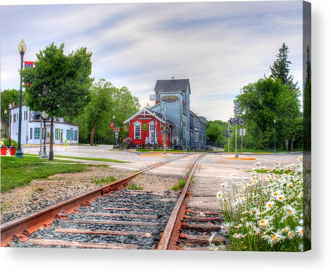 Feed Acrylic Print featuring the photograph Elkhart Lake Off the Rail and Feed Mill Market by Brook Burling