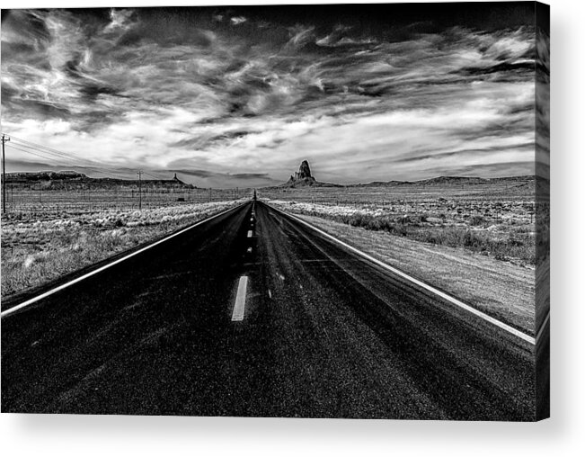 Arizona Acrylic Print featuring the photograph Endless Road Rt 163 by Louis Dallara