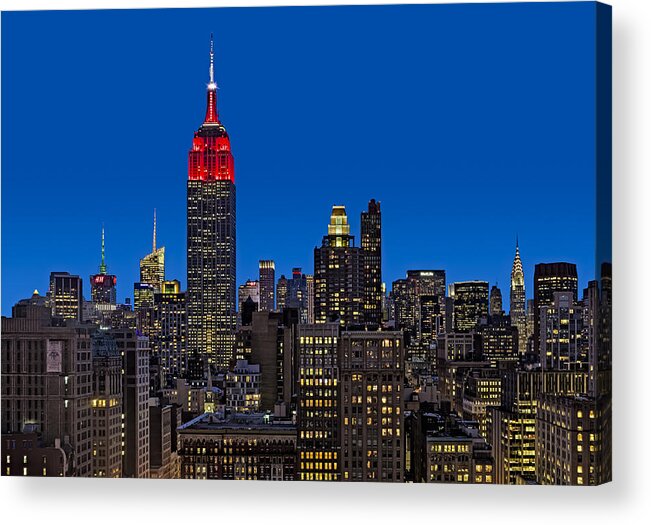 Flatiron District Acrylic Print featuring the photograph ESB Surrounded By The Flatiron District by Susan Candelario