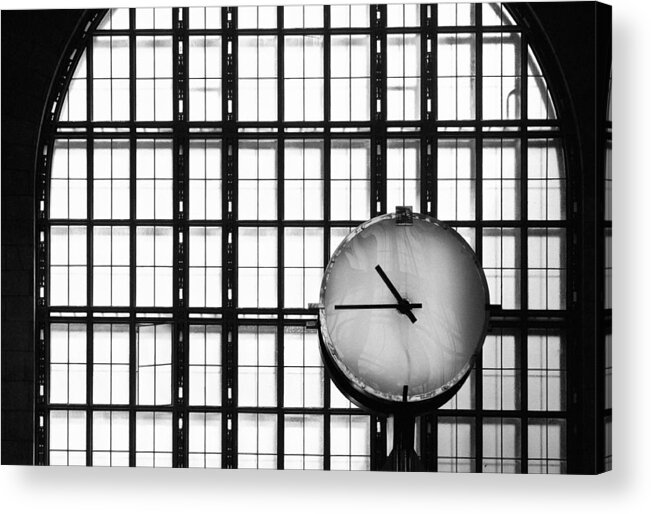 Black And White Acrylic Print featuring the photograph ETA by Arkady Kunysz