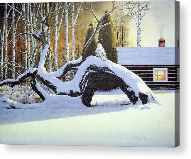 Rural Acrylic Print featuring the painting Evening Slumber by Conrad Mieschke