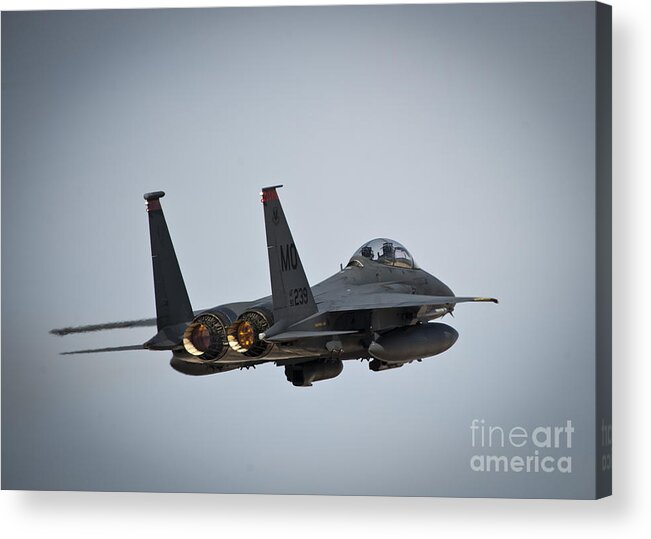 99th Air Base Wing Acrylic Print featuring the photograph F-15 Strike Fighter by Action