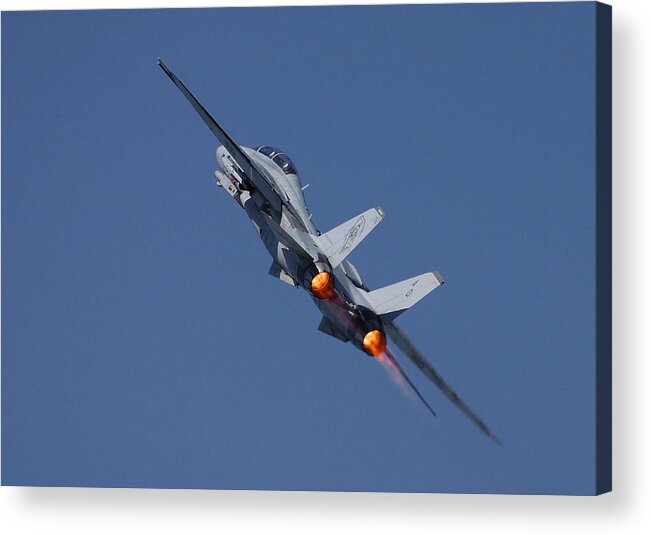 Aircraft Acrylic Print featuring the photograph F14 Tomcat - VF101 Grim Reapers by Pat Speirs