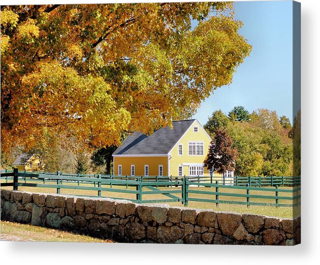 Eastover Farm Acrylic Print featuring the photograph Fall on the Farm Rochester by Janice Drew