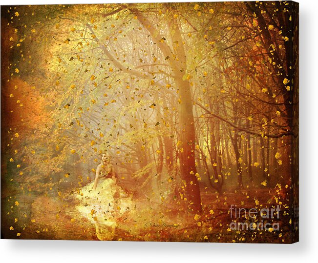 Imaginary Landscape Acrylic Print featuring the digital art Falling ... by Chris Armytage