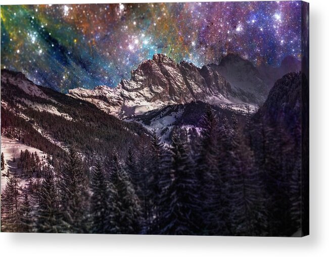 Winter Acrylic Print featuring the photograph Fantasy mountain landscape by Martin Capek