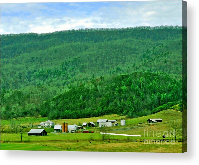 Farm Acrylic Print featuring the photograph Farm in the Valley by Lydia Holly