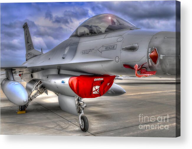 Ken Acrylic Print featuring the photograph Fighting Falcon by Ken Johnson