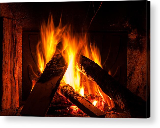 Fire Acrylic Print featuring the photograph Fire by AM FineArtPrints