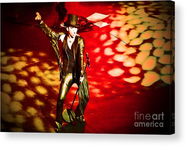 Adam Lambert Acrylic Print featuring the photograph Adam Lambert In Concert by Marguerita Tan