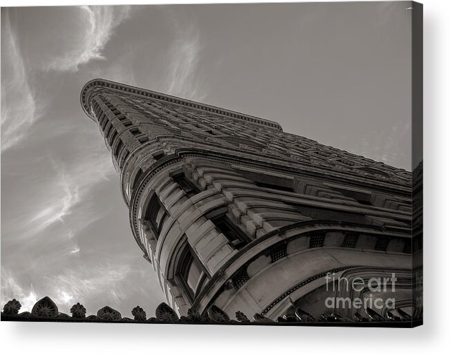 Flatiron Acrylic Print featuring the photograph Flat Iron Building by Angela DeFrias