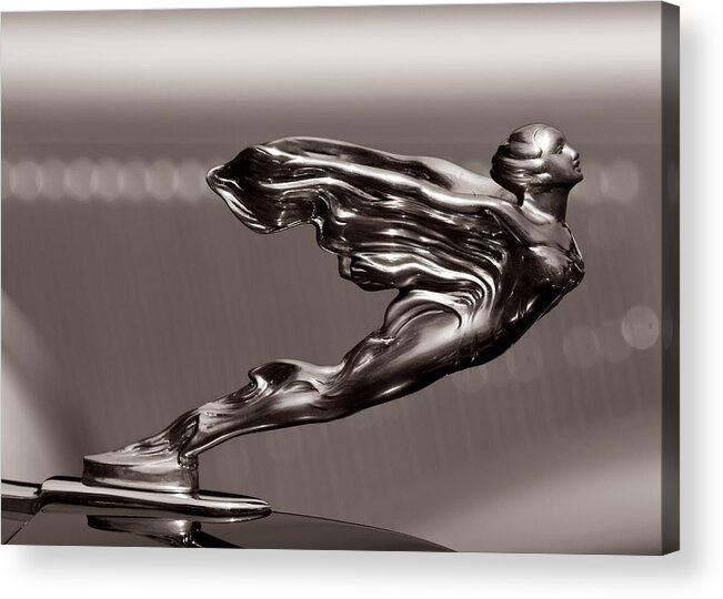 Hood Ornament Acrylic Print featuring the photograph Flying by James Howe