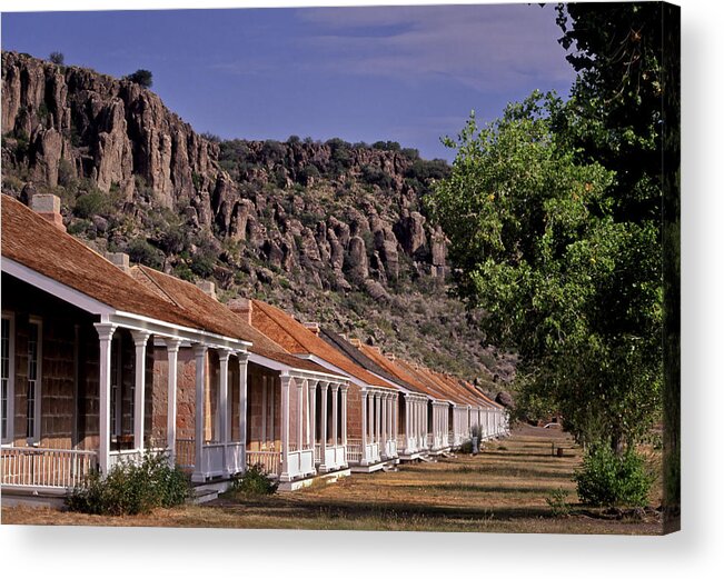 Architecture Acrylic Print featuring the photograph Fort Davis Officer's Quarters by David and Carol Kelly