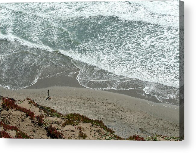 Fort Funston Acrylic Print featuring the photograph Fort Funston Beach by Wesley Elsberry