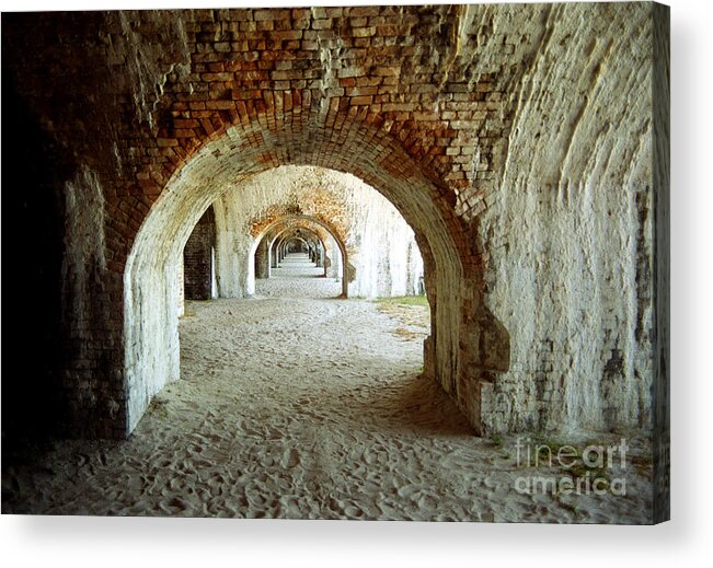 Pensacola Acrylic Print featuring the photograph Fort Pickens Arches by Tom Brickhouse