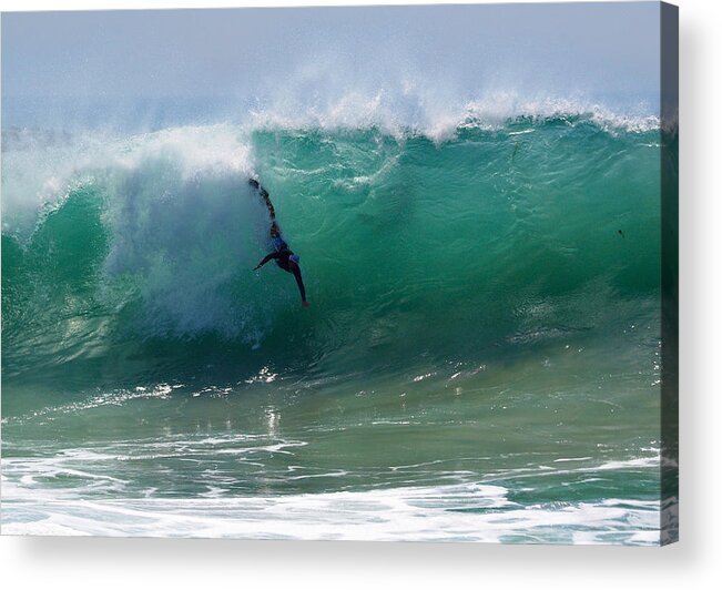 Big Surf Acrylic Print featuring the photograph Free Fall by Joe Schofield