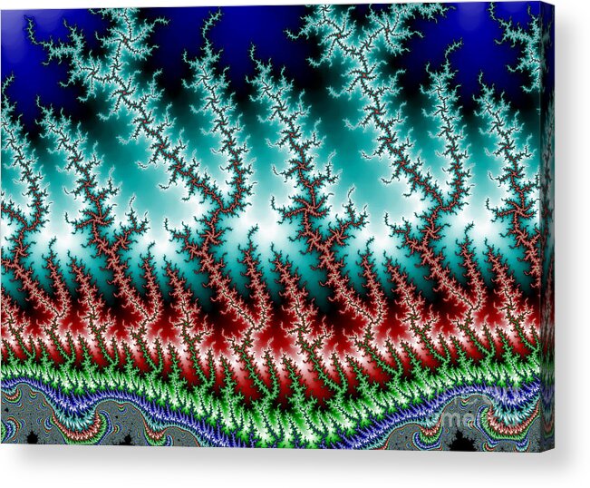 Frizzle Frazzle Fractal 1 Acrylic Print featuring the digital art Frizzle Frazzle Fractal 1b by Robert E Alter Reflections of Infinity