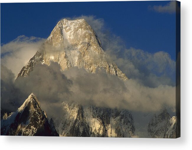 Feb0514 Acrylic Print featuring the photograph Gasherbrum Iv Western Face Pakistan by Ned Norton