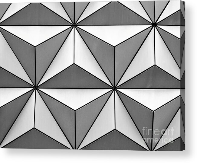 Abstract Acrylic Print featuring the photograph Geodesic Pyramids by Sabrina L Ryan