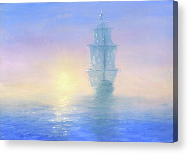 Art Acrylic Print featuring the digital art Ghost Ship by Pobytov