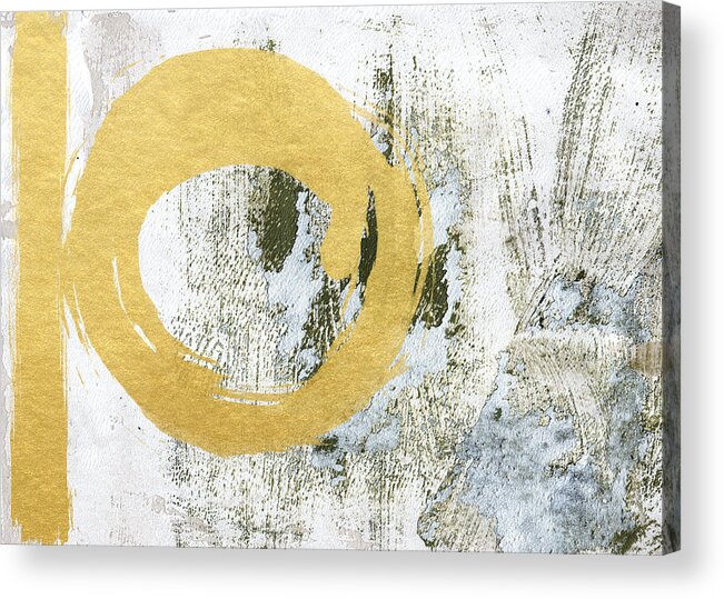 Gold Acrylic Print featuring the painting Gold Rush - Abstract Art by Linda Woods
