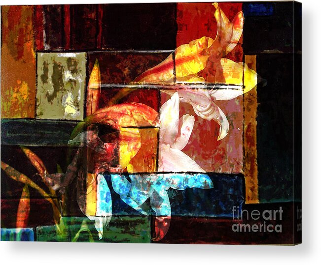 Abstract Acrylic Print featuring the digital art Gracefull by Yael VanGruber