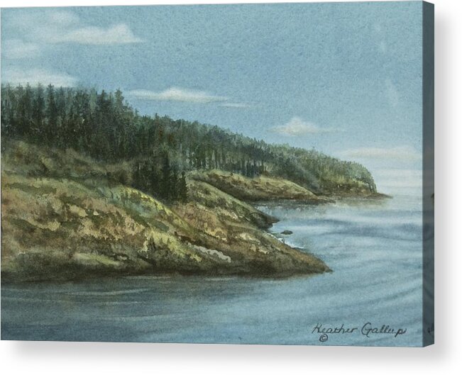 Landscape Acrylic Print featuring the painting Grand Manan by Heather Gallup