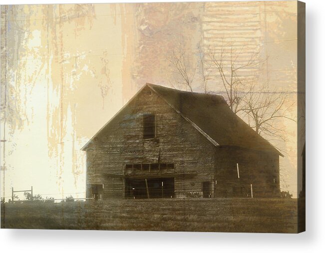 Landscape Acrylic Print featuring the digital art Grandfather's Barn by Lena Wilhite